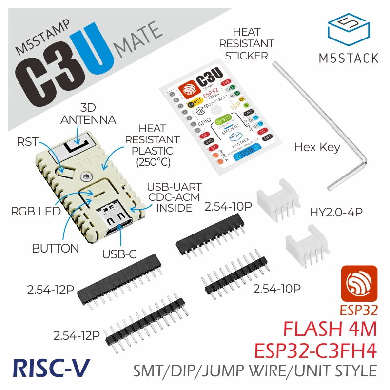M5Stack Core2 - M5Stack Chính Thức M5Stamp C3U Giao