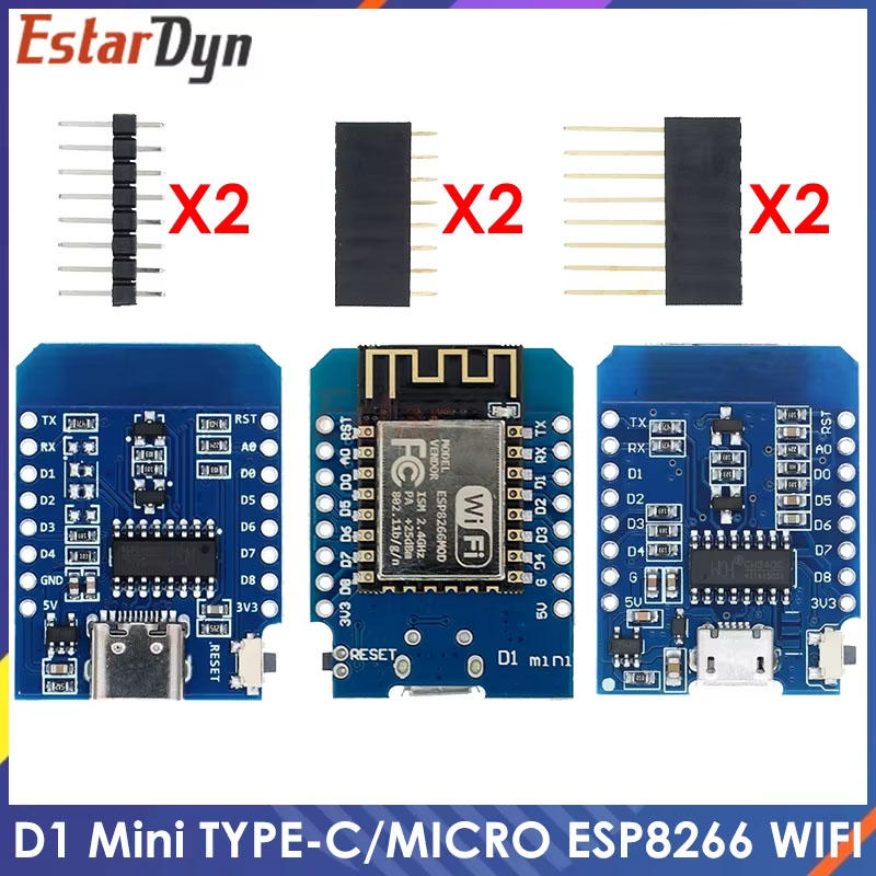 D1 Mini TYPE-C/MICRO ESP8266 E - đánh giá và giá Nodemcuv2