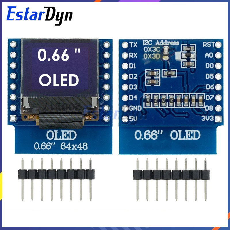 0.66 inch OLED LED LCD Dispaly - đánh giá và giá Wemos D1 Mini