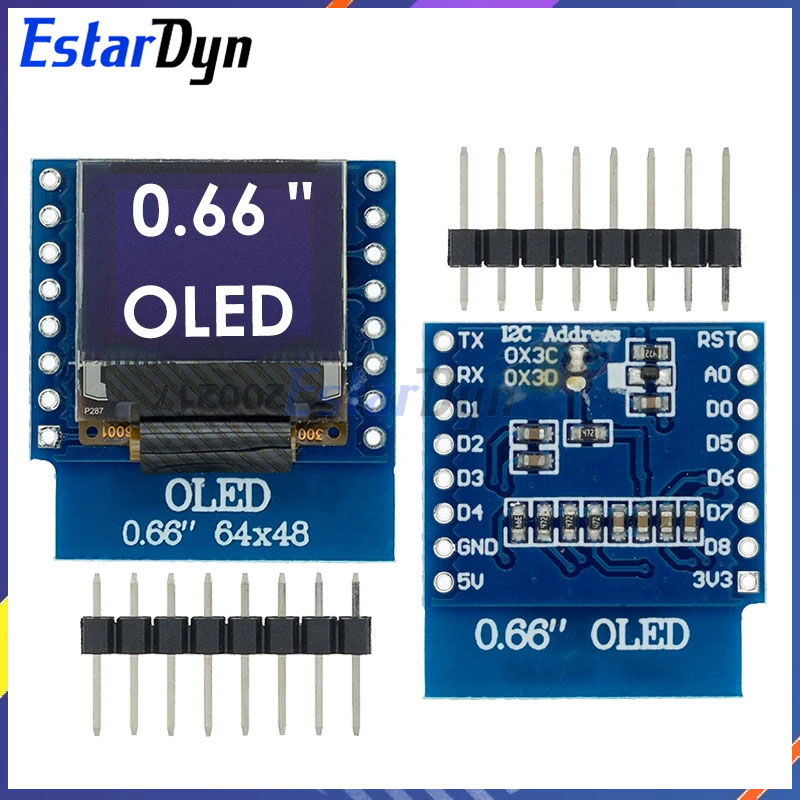 0.66 inch OLED LED LCD Dispaly - đánh giá và giá Wemos D1 Mini