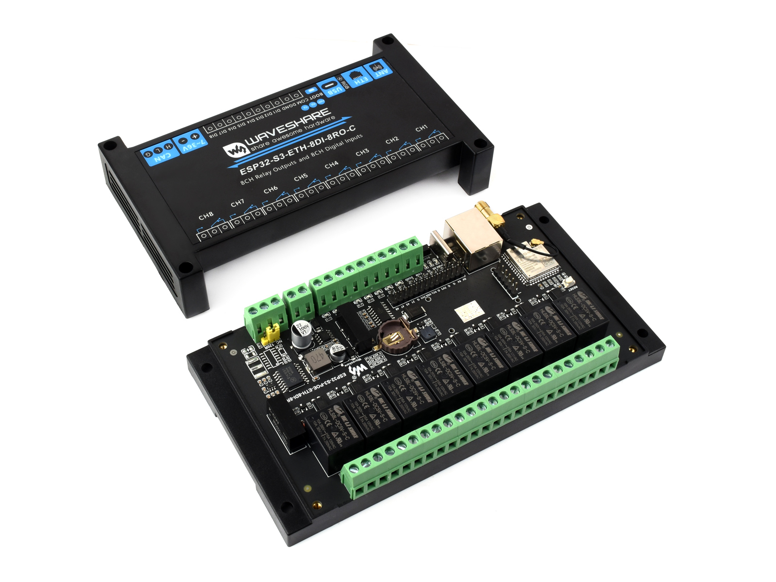 Industrial 8-Channel ESP32-S3  - đánh giá và giá Waveshare Esp32