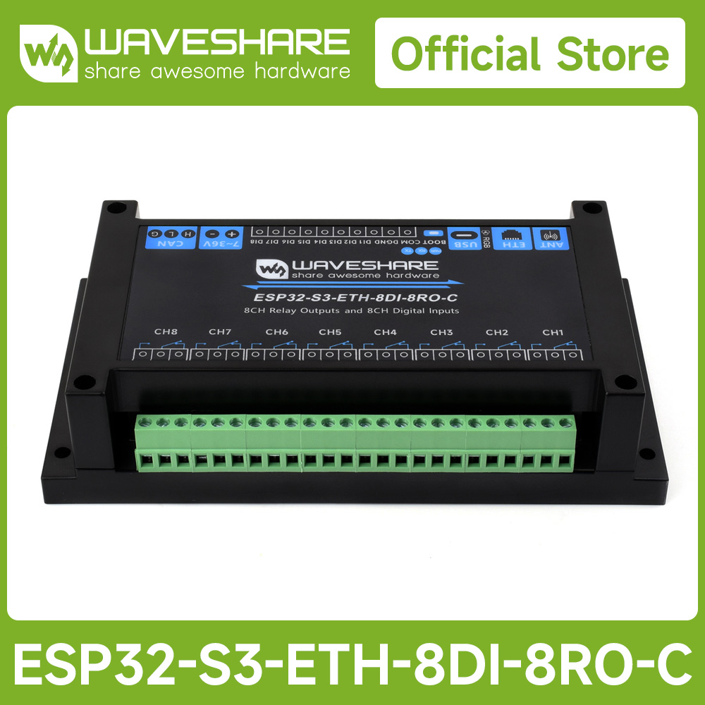 Industrial 8-Channel ESP32-S3  - đánh giá và giá Waveshare Esp32