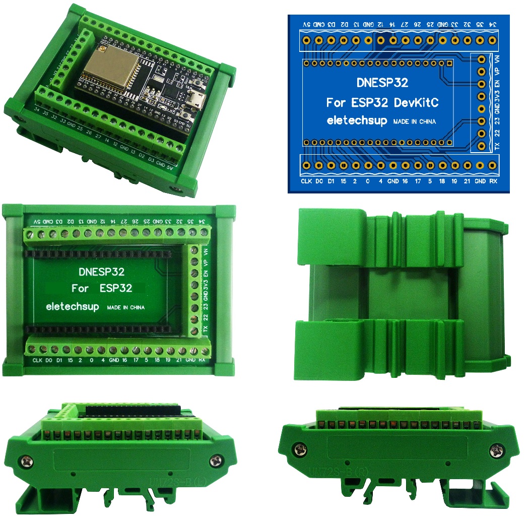 ESP32 DIN Rail Mount Screw Ter - đánh giá và giá Devkitc