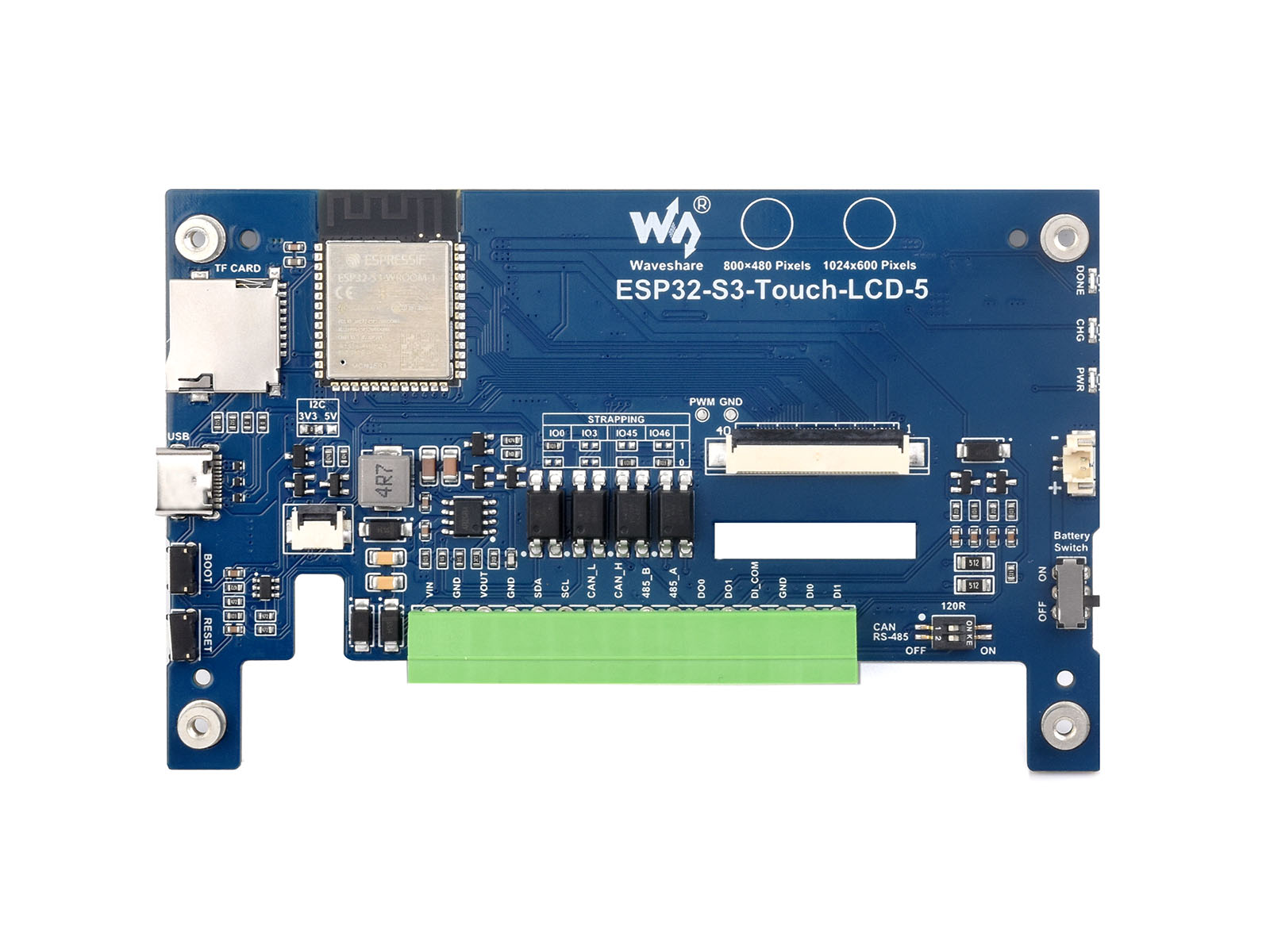 Waveshare ESP32-S3 5inch Capac - đánh giá và giá Lolin S3