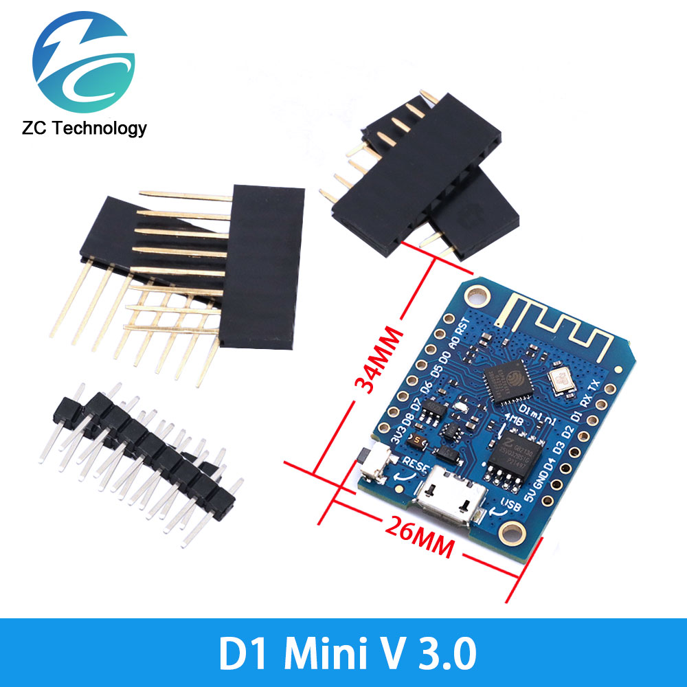 D1 Mini ESP8266 ESP-12F CH340G - đánh giá và giá Wemos D1 Mini