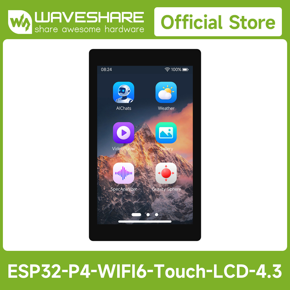 Waveshare ESP32-P4-WIFI6 4.3in - đánh giá và giá Doit Esp32