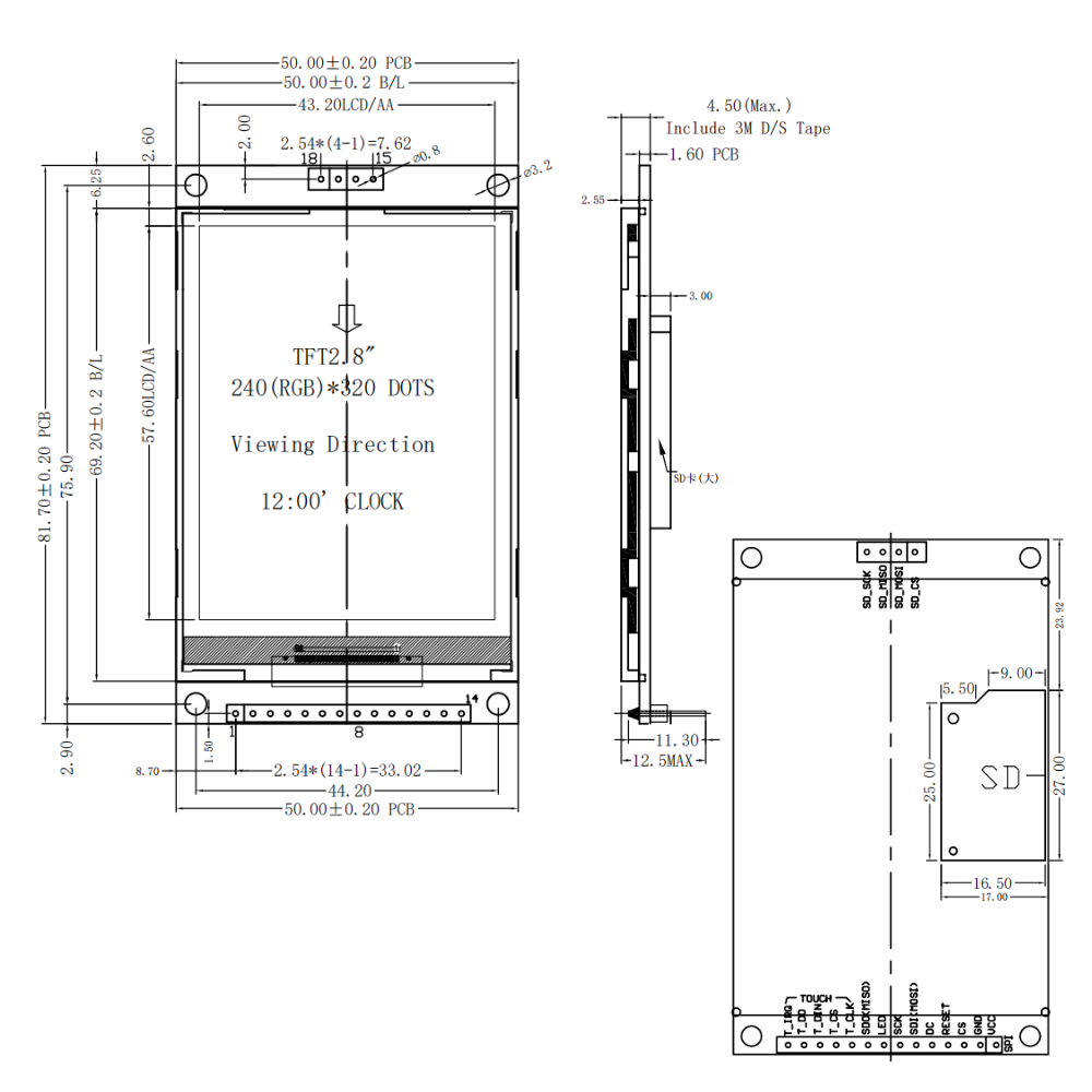 2.8 Inch TFT LCD Display Modul - đánh giá và giá Esp32 S3 Devkitc 1